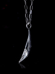 Silver Baboon Tooth Pendant with Silver Chain