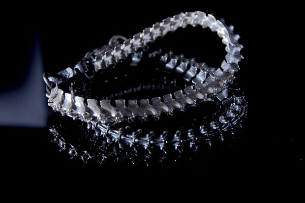 Silver Snake Vertebrae Bracelet